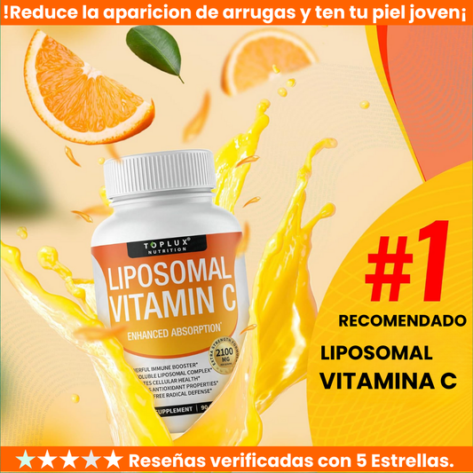 VITAMINA C LIPOSOMAL 90 CAPSULAS – ALTA ABSORCIÓN – AYUDA A UNA PIEL RADIANTE 🧡