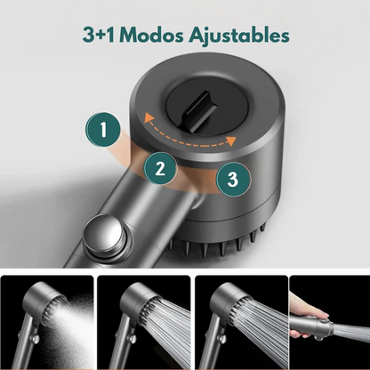 CABEZAL DE DUCHA - HIDROMASAJE Y AHORRADOR 🚿