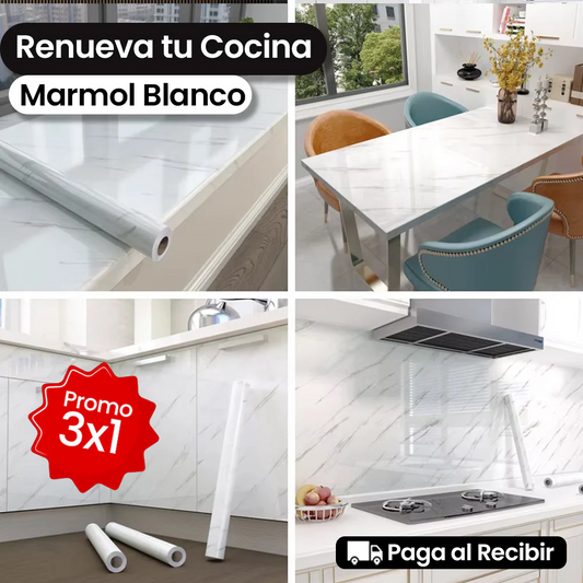 PAPEL MARMOL ADHESIVO 2 METROS - PAGA 1 LLEVA 3 🔥 SUPER AHORRO💰