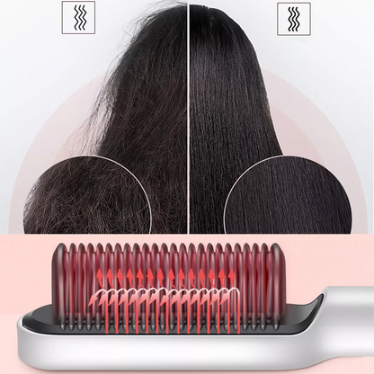 CEPILLO PREMIUM  ALISADOR QUITA FRIZZ PROFESIONAL 👱🏻‍♀️ + CREMA ALISADORA ✅