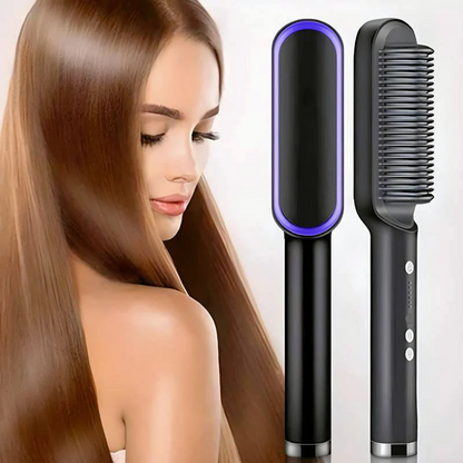 CEPILLO PREMIUM  ALISADOR QUITA FRIZZ PROFESIONAL 👱🏻‍♀️ + CREMA ALISADORA ✅